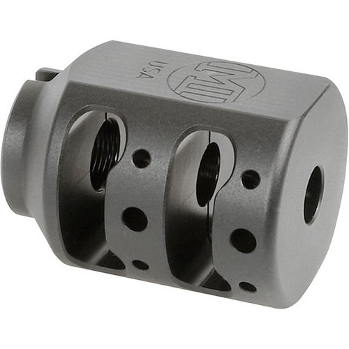 ALPHA TANK BRAKE fra Midwest Industries gir maksimal reduksjon i munningsklatring med sin Dual chamber brake, laget av 416 Stainless og kommer med livstidsgaranti.
