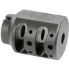 ALPHA TANK BRAKE reduserer munnklatring med sitt dual chamber design, laget av 416 Stainless, tilgjengelig i Blast eller Black Nitride, med livstidsgaranti.