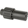 ALPHA BLAST DIVERTER leder munningsblåsten fremover, er laget av 6061 aluminium med stålendehette, veier 9.8 oz og passer M14X1LH.