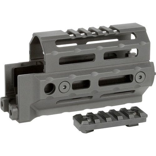 Midwest Industries AK Alpha Series Krink M-LOK håndguard er lett, robust, med flere QD-fester og M-LOK for tilbehør, og inkluderer varmebeskyttelse.