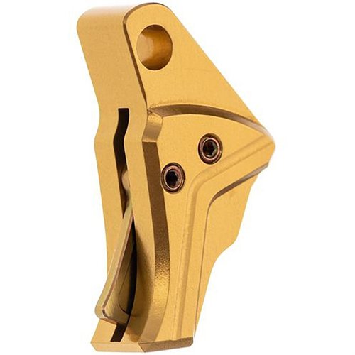 I.T.T.S. TRIGGER for Glock Gen 5 gir lynraske resets, hybrid flat/curved design for jevn avtrekk, og høy slitestyrke med set screws for enkel vedlikehold.