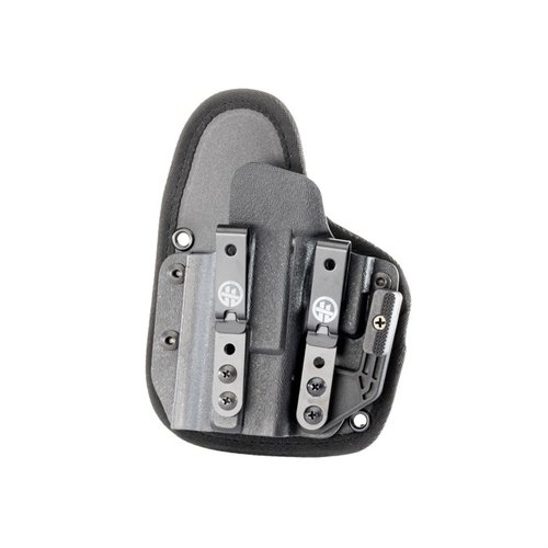 OMNICARRY Multi-Fit holster gir universell passform for over 300 pistoler, med justerbar retensjon, komfortabelt design og sikker festing.