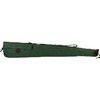 BOB ALLEN CANVAS SHOTGUN CASE har et slitesterkt, vannavvisende kanvas ytre, quiltet flanellfôr, lærdetaljer og en praktisk 10"x4.5" tilbehørslomme.