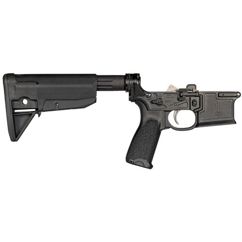MK1 MOD 2-M komplett rifle lower receiver med ambidextrous design, Mil-Spec trigger, PWS buffer tube og Bravo Company møbler for optimal ytelse.
