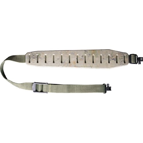 THE QUAKE CLAW 2.0 SLING med swivels gir optimal komfort med sin non-slip pad, 1/2" stretch og holdbarhet, perfekt for rifler og hagler.