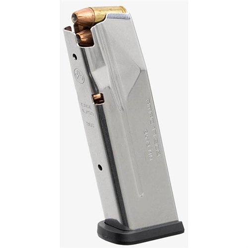 AMAG SG9 9MM LUGER magasin for SIG P365 har et rustfritt stål kropp, høy synlighet, flared bunnplate og kapasitet-indikatorer, perfekt for alle P365 varianter.