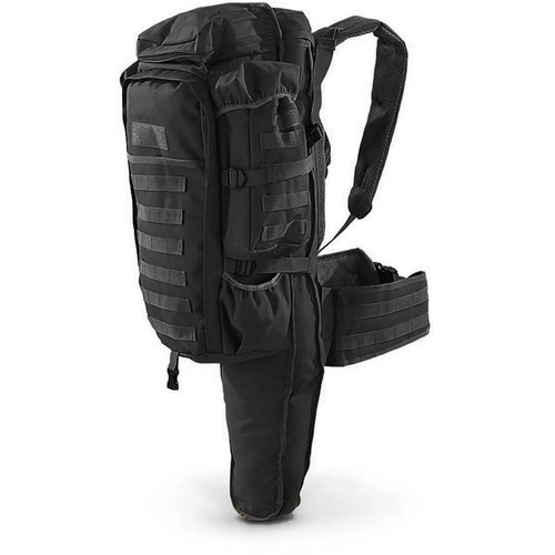 Tactical Assault Bag med rifle holder tilbyr komfortabel transport av utstyr med polstrede stropper, romslig hovedrom og plass til rifle opp til 42".