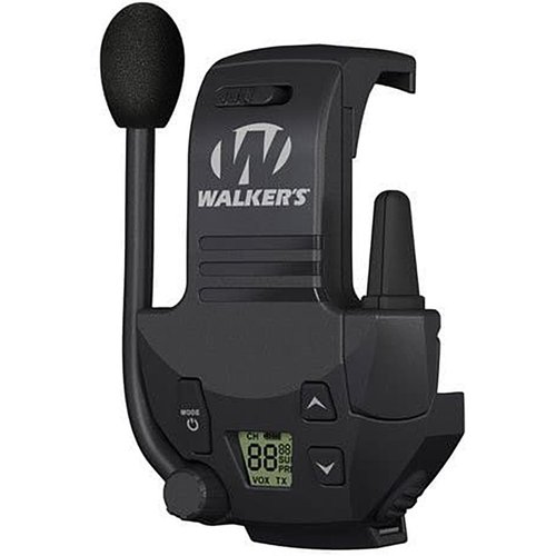 RAZOR WALKIE TALKIE ATTACHMENT W/BLUETOOTH gir enkel kommunikasjon under skyting, 22 kanaler, 3 miles rekkevidde og handsfree VOX-funksjon for effektivitet.