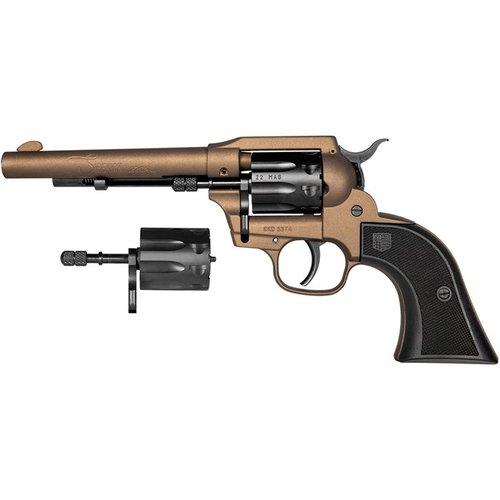 DIAMONDBACK SIDEKICK 22LR/22MAG revolver med 9-skudds svingtrommel, enkel/dobbel avtrekker, og 5.5" tapered løp - perfekt for jakt og trening.