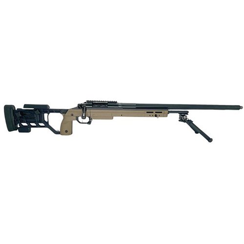 CORE ELITE OPERATIONS EXECUTIVE PRECISION 6.5 Creedmoor er en modulær, lett bolt-action rifle med en quick-change barrel system og ¼-MOA nøyaktighetsgaranti.