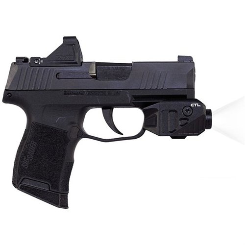 Viridian CTL 550 lumen våpenlys for SIG P365, med automatisk aktivering, kompakt design, og oppladbart batteri for optimal ytelse og taktisk fordel.