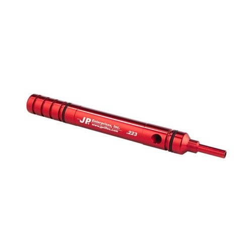 AR-15/308 AR Cleaning Rod Guide for effektiv rengjøring fra brekket, beskytter krone, hals og kammer, laget av solid aluminium med gummiringer for å holde løpsrensere ute.