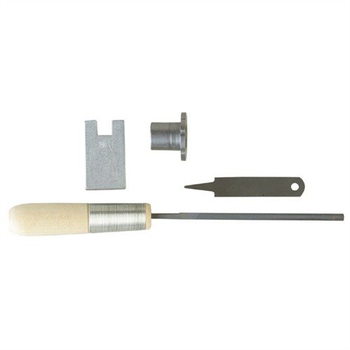 XACT FIT TOOL KIT fra KART PRECISION BARREL gir deg alt du trenger for presis tilpasning av flere løp med barrel locating block, bench bushing og Swiss file.