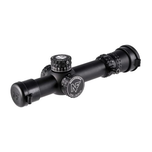 NX8 1-8X24 F1 er en kompakt og lett kikkertsikte med førsteklasses optikk, 0.2 MRAD justeringer og ZeroStop for enkel retur til null.