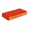 Lyman Custom-Fit Loading Block er laget av slitesterk polymer, rommer 50 patroner og finnes i seks størrelser fra .338 til .615 kaliber for enkel omlasting.