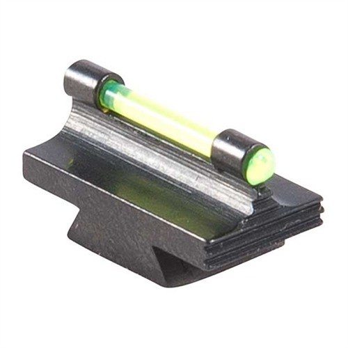 RIFLE FIBER OPTIC GLOW 34-MR front sight gir deg presisjon med en elegant design, laget av stål med en polert blå finish og tilgjengelig i grønn eller oransje.