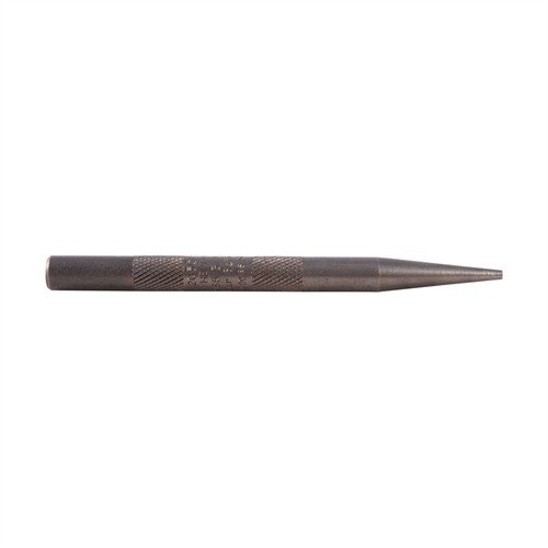 Bruk MAYHEW STEEL Starting Punches for å løsne fastsittende pinner uten å skade verktøyet eller våpenet. Laget av verktøystål med en knurling for bedre grep.