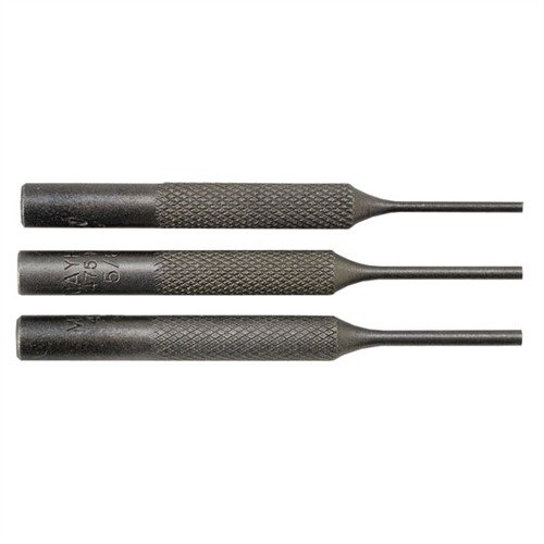 Mayhew Steel Mini Punches er presisjonsverktøy laget av slitesterk stål, designet for enkel tilgang til trange områder og nøyaktig håndtering av små pins.