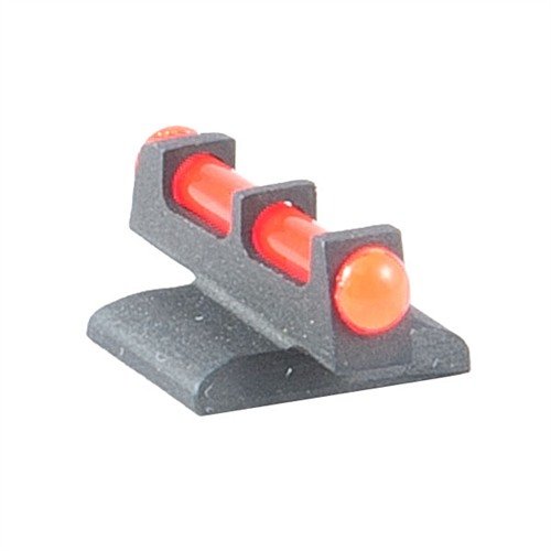FIBER OPTIC FRONT SIGHTS RED fra NOVAK gir optimal lysopptak for rask sikteakvisisjon i lavt lys, med mulighet for tilpasning av tre-punkts system.