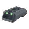 1911 FIBER OPTIC REAR SIGHTS fra NOVAK maksimerer tilgjengelig lys for rask sikteopplevelse, selv i lavt lys, med tilpassbare fargeinnsatser.