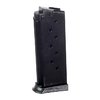 SIG Sauer P938 stålmagasiner i 9mm gir økt kapasitet og holdbarhet, laget av varmebehandlet karbonstål med en svart oksidfinish for å motstå slitasje.