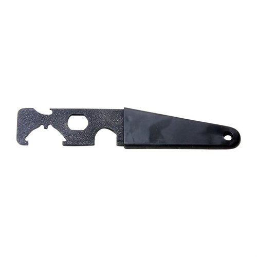 AR-15 Carbine Wrench/Multi-tool gir deg alle nødvendige verktøy for å bygge og oppgradere AR-15, inkludert castle-nut, receiver-extension og flash hider verktøy.