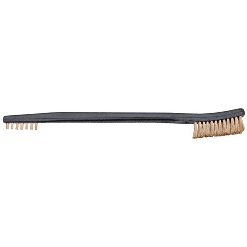 HOPPE'S UTILITY BRUSH har bronse børster for hard skrubbing, perfekt for å rengjøre vanskelig tilgjengelige områder og små deler med effektivitet.