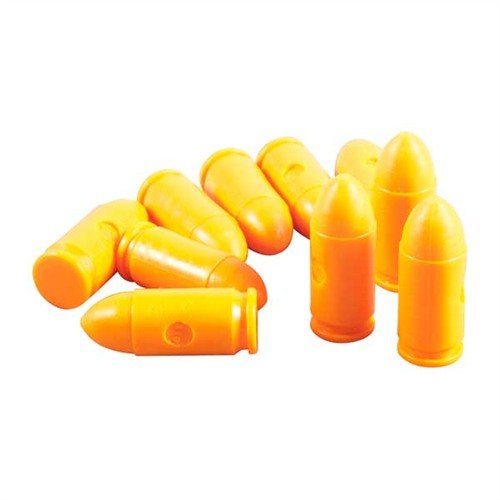 SAF-T-TRAINERS dummy rounds er fargekodede plastikkpatroner som forhindrer forveksling med levende runder, ideelle for trening og umiddelbare aksjoner.