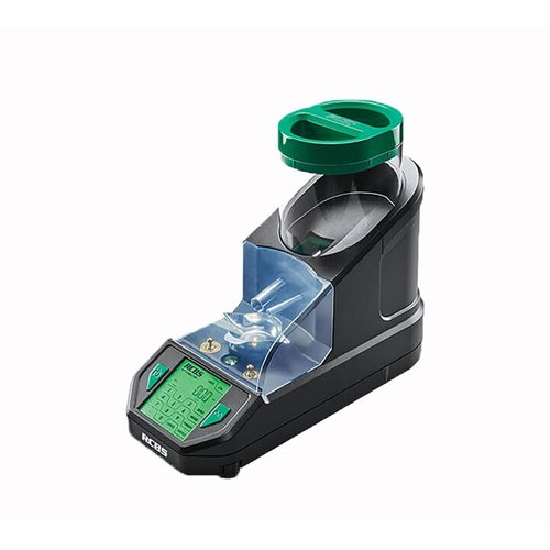 RCBS MatchMaster Powder Dispenser tilbyr 0,04 grain nøyaktighet, brukervennlige innstillinger, Bluetooth-kompatibilitet og rask dispensing med patentert teknologi.