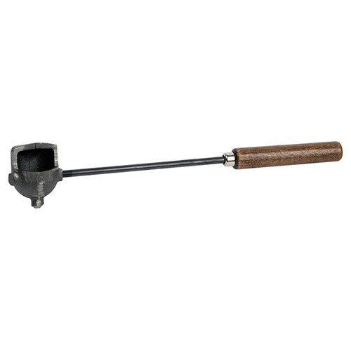 LEAD DIPPER fra RCBS har en stor kapasitet for enkelt å skoppe og røre. Den har en avsmalnende helletut for sprue hull og et solidt håndtak i hardtre.