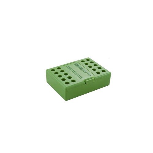 Redding Plastic Die Box er ideell for oppbevaring av dies, med solid konstruksjon og praktisk design for enkel organisering og beskyttelse av utstyr.