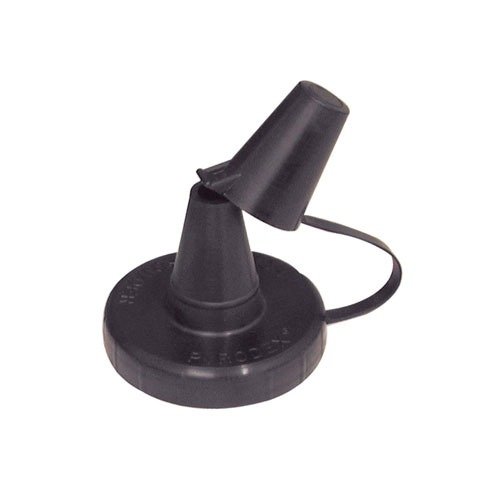 HODGDON POWDER FUNNEL passer til de fleste 1 lb. brede munnings pulverbokser og Sinclair 16 oz. flasker, med lokk for enkel lagring av tuten.