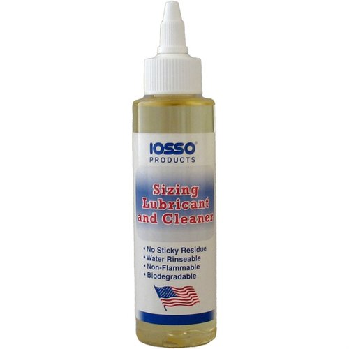 Iosso Sizing Lubricant rengjør og smører hylser i ett steg, er biologisk nedbrytbar, vannløselig og gir raskere polering av hylser. 4 oz. flaske.