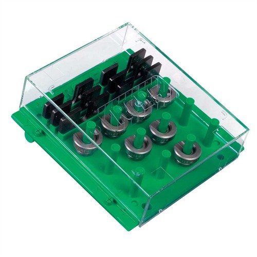 RCBS Shellholder Rack holder holderne organisert og beskyttet, med plass til 24 shellholdere og 6 Trim Pro Shell Holders, klar beskyttelse mot støv.