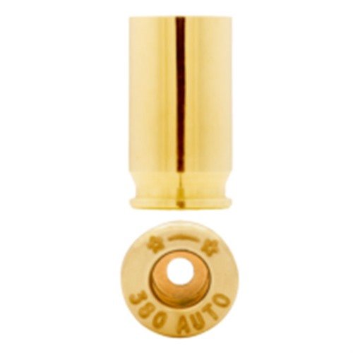 Starline 380 AUTO BRASS er laget av høykvalitetsmaterialer for presis skyting, pakket i 100 stk, og er det foretrukne valget for topp pistolskyttere.