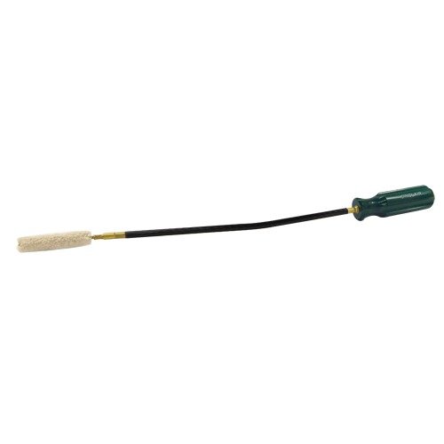 Vår Flexible Chamber Swab Tool gjør rengjøring av din favorittlever, pumpe eller semi-auto rifle enkel, uten demontering, med 10 tommers lengde og komfortabelt håndtak.