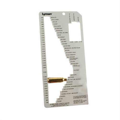 Mål enkelt hylselengden på over 70 populære rifle- og pistolhylser med Lyman E-ZEE Case Gauge II, en robust og presis måler for rask sortering.
