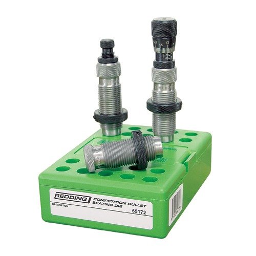 COMPETITION PRO 3-DIE SET gir presis bullettjustering og inkluderer Sizing Die, Competition Seating Die med Micrometer og Profile Crimp Die for optimal rullkrimp.
