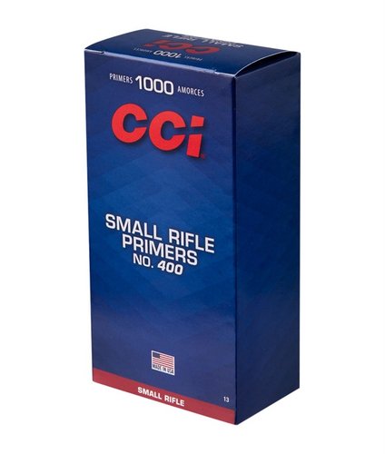 CCI #400 smårifleprimere gir ren forbrenning, forbedret følsomhet og enklere setting, perfekt for progressive omlastninger og automatisert utstyr.