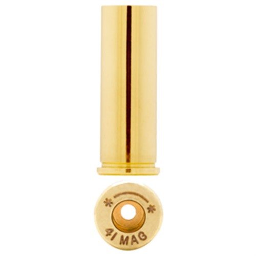 Starline 41 REMINGTON MAGNUM BRASS gir deg førsteklasses kvalitet og pålitelighet for håndvåpen, pakket i 100 stk. Perfekt for presisjonskyting.