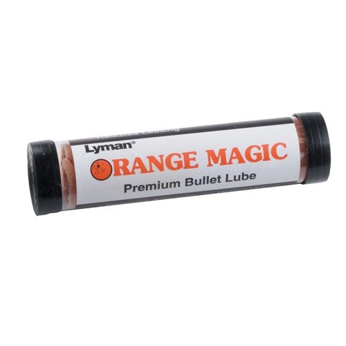 ORANGE MAGIC LUBE fra LYMAN gir høyere hastigheter for støpte pistol- og rifleprosjektiler, reduserer leading i løpet og smelter ikke i varme forhold.