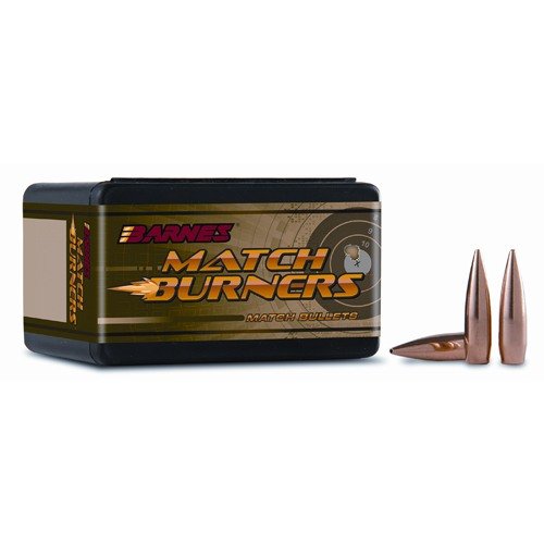 Barnes Match Burner 22 Cal (.224") HP FB 52g gir presisjonsfokuserte, rimelige match-grade kuler for konkurranseskyttere som ønsker å forbedre ytelsen.