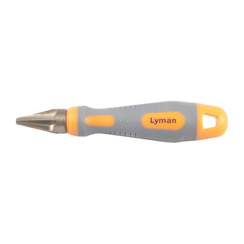 VLD Chamfer/Reamer Tool fra Lyman fjerner skarpe kanter på hylsemunnen, noe som sikrer presis lasting av VLD-kuler med en ergonomisk, komfortabelt håndtak.