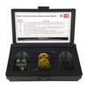 DATUM DIAL AMMO MEASUREMENT SYSTEM er et brukervennlig system for presise målinger av hylser, med byttbare skiver for flere kalibre og praktisk oppbevaringsboks.