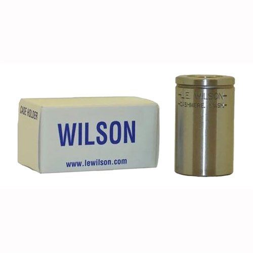 L.E. Wilson Rifle Case Holder gir presisjon og ensartethet for trimming av hylser, med støtte for hylsekroppen som en kammer i et skytevåpen.