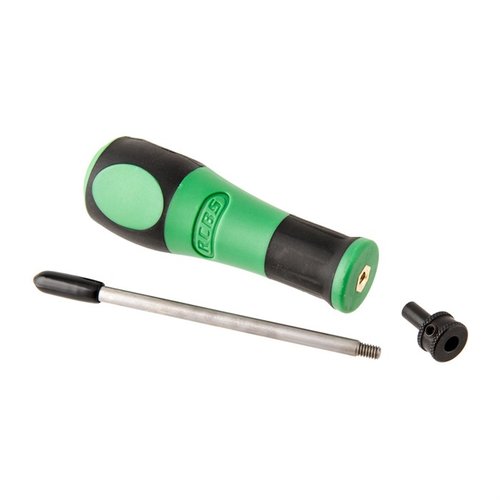 RCBS FLASH HOLE DEBURRING TOOL fjerner effektivt burrs fra flash-hullet, noe som gir jevnere antenning og enkel justering med selv-sentrerende pilotkrage.