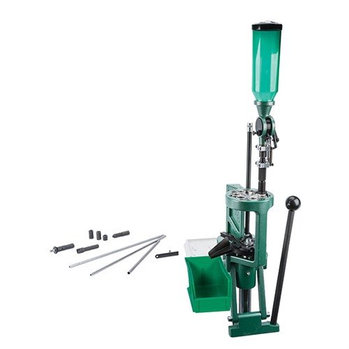 Oppgrader omlasting med RCBS Pro Chucker 7, en syv-stasjoners autoindexerende presse som gir 600 runder per time og rask kaliberbytte for maksimal effektivitet.