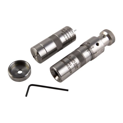 L.E. Wilson Bushing Neck Die Kit gir presisjon med justerbar seating dybde, byttbare bushings for optimal neck sizing og perfekt justering av kule og hylse.