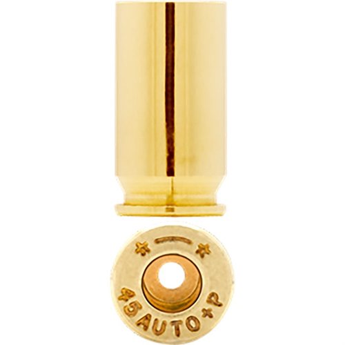 45 AUTO +P BRASS fra STARLINE er en forsterket versjon med tykkere vegger for økt styrke, perfekt for høyere trykk og pålitelig ytelse.