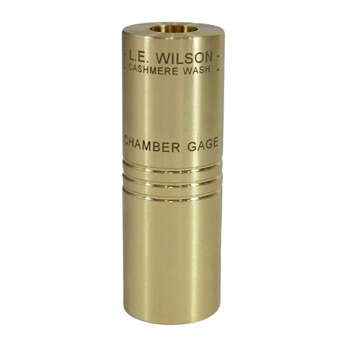 Sjekk om dine omladninger møter SAAMI minimum chamber dimensjoner med L.E. WILSONs gage, designet for nøyaktig kontroll av hylser og kammer.